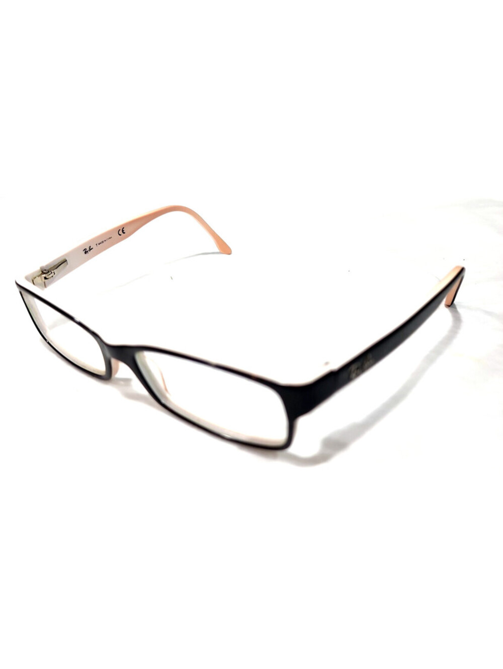 Ray Ban RB5114 2097 Black White Rectangle Eyeglasses 52-16 135